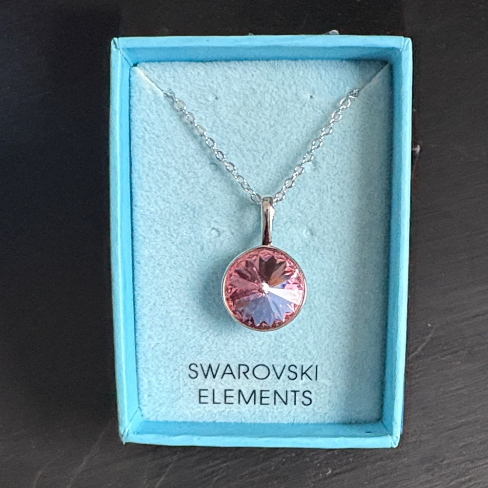 Swarovski Elements Rose Crystal Necklace